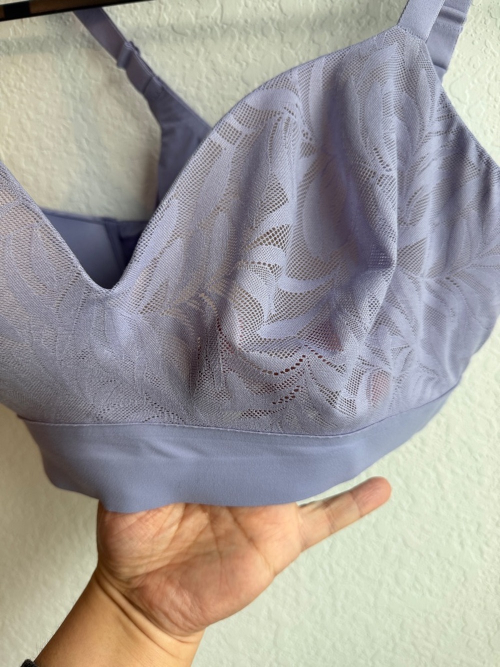 Soma Lavender Lace-Pattern Wireless Comfort Bra - Picture 8 of 8